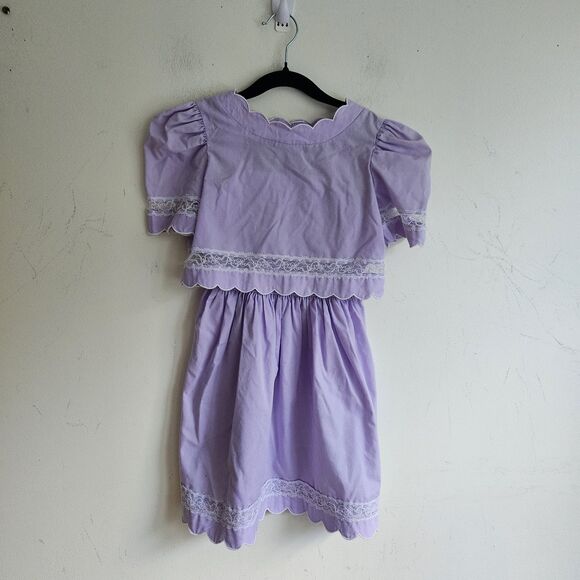Vintage Alyssa Purple Dress & Matching Top Set Girls Size 7T - Picture 2 of 8